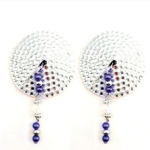 2️⃣9️⃣ Latex Free Adhesive Nip Covers Pasties Self Adhesive White Purple…